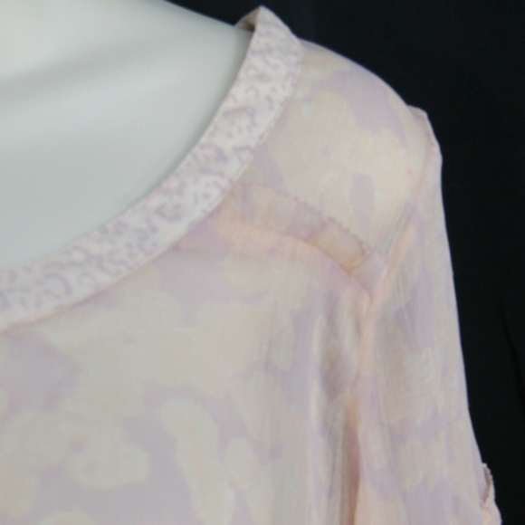 American Eagle Outfitters Sheer Floral Peasant Top - Picture 2 of 8